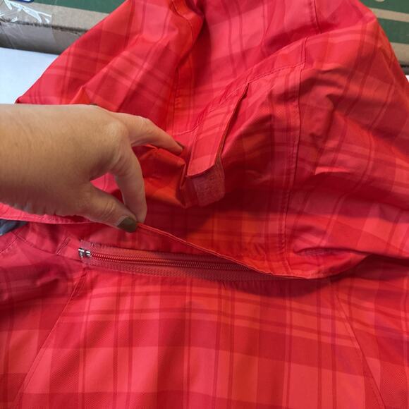Columbia Interchange Women’s 3X Omni Tech Waterproof Breathable Red Plaid Jacket - Picture 6 of 13